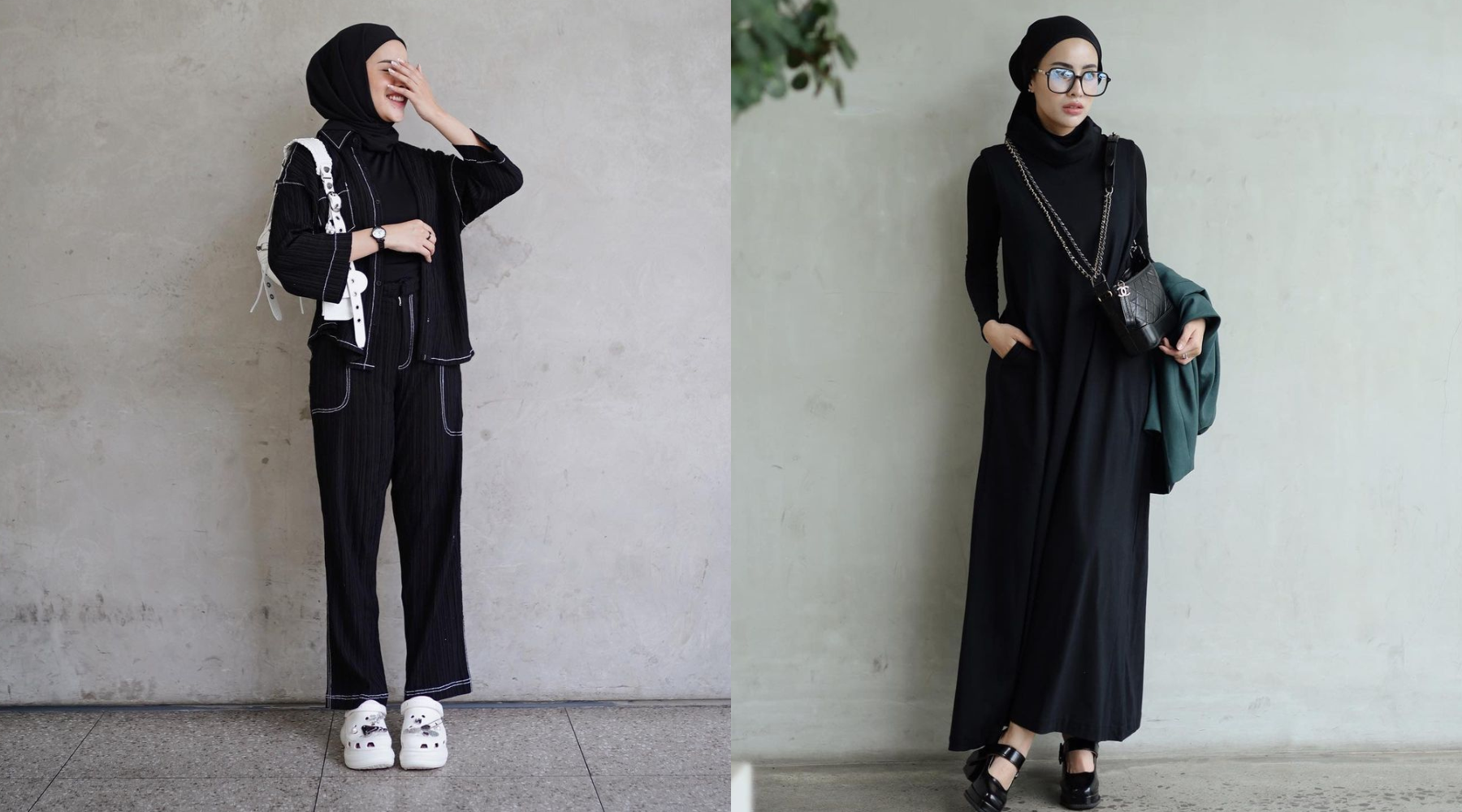 4 Ootd Hitam Hijab A la Cewek Mamba