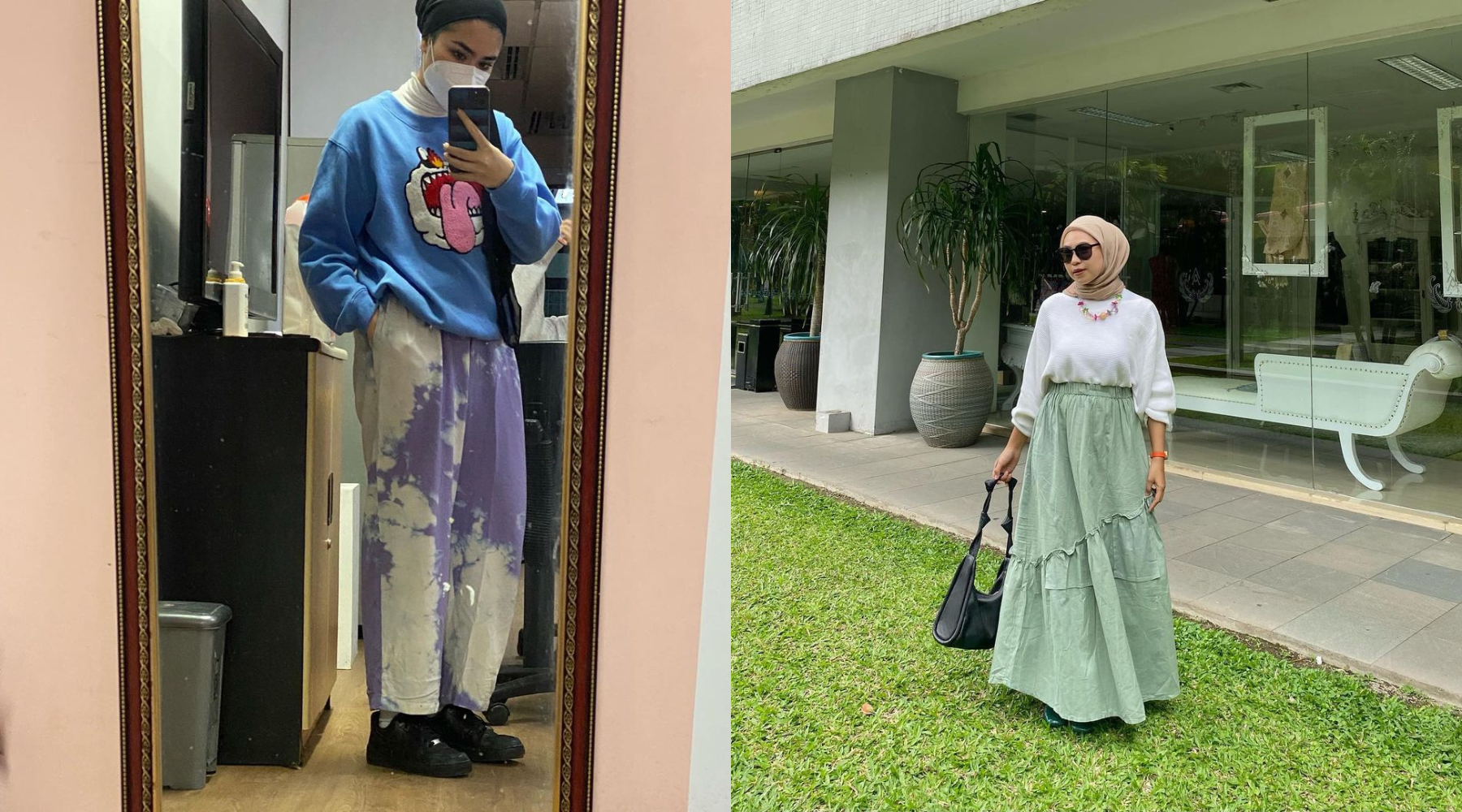 OOTD Sweater Hijab A la Selebgram, Tetap Stylish di Musim Hujan!