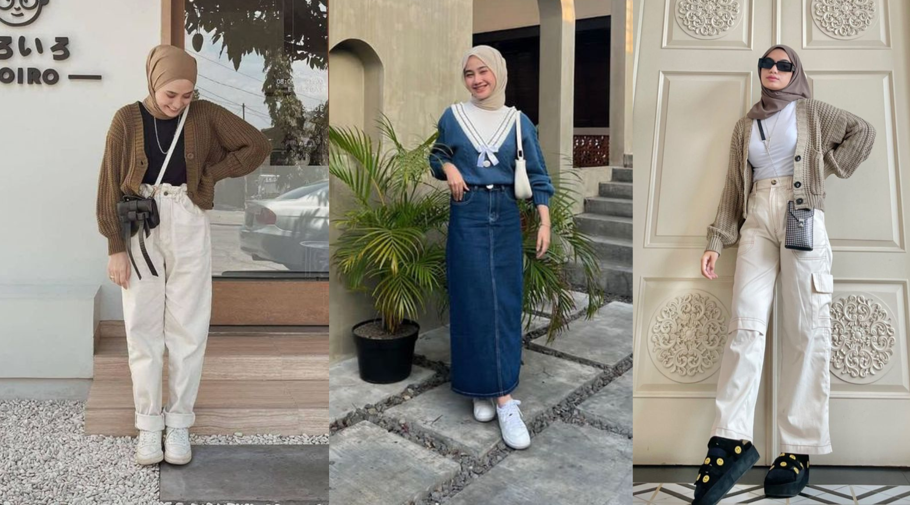 6 OOTD Style Hijab dengan Cardigan ala Korean Look, Menawan!