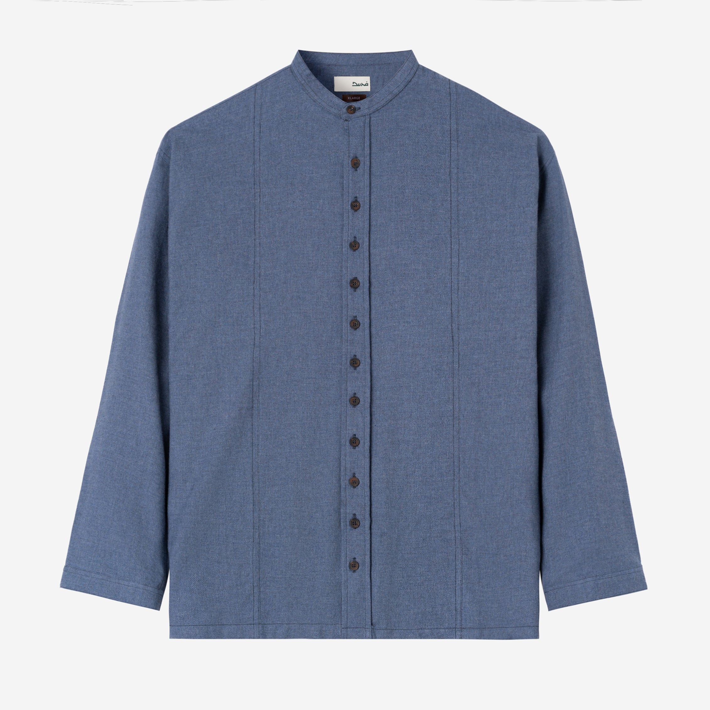 Nadeer Shirt Long Sleeve - Grey Blue