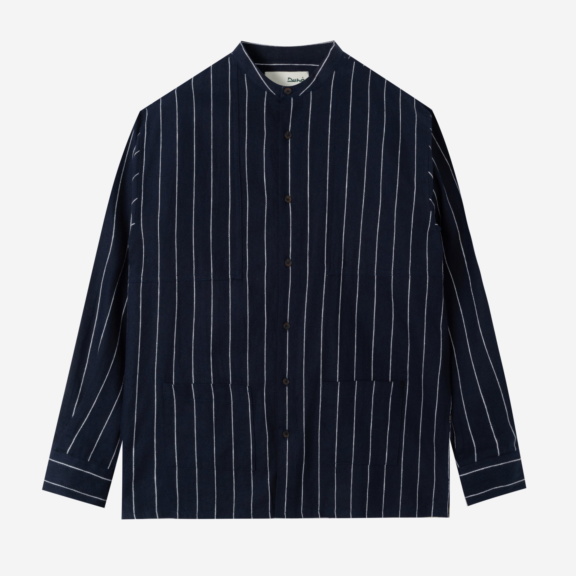 Baraa Shirt Long Sleeve - Navy Stripe