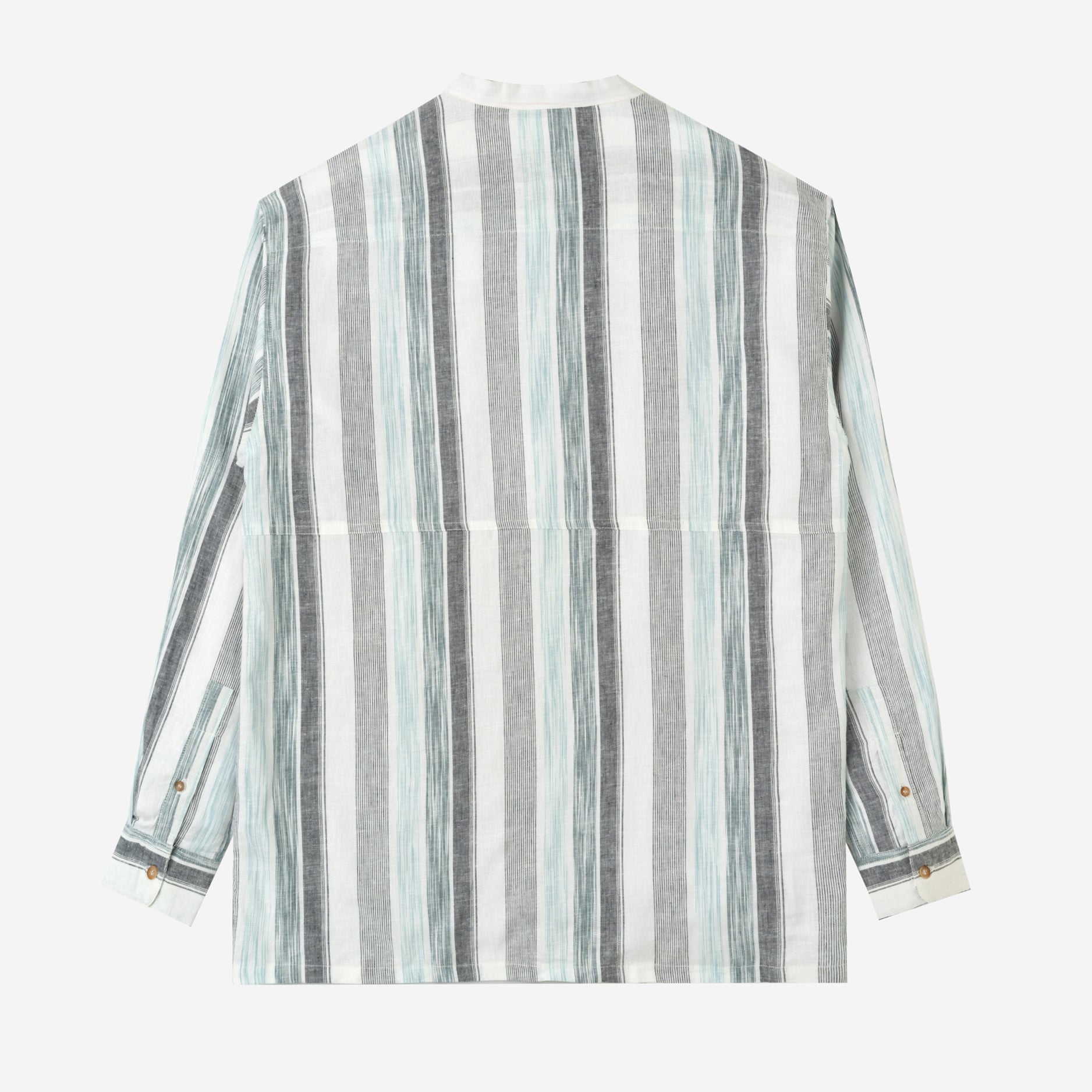 Baraa Shirt Long Sleeve - White Blue Black