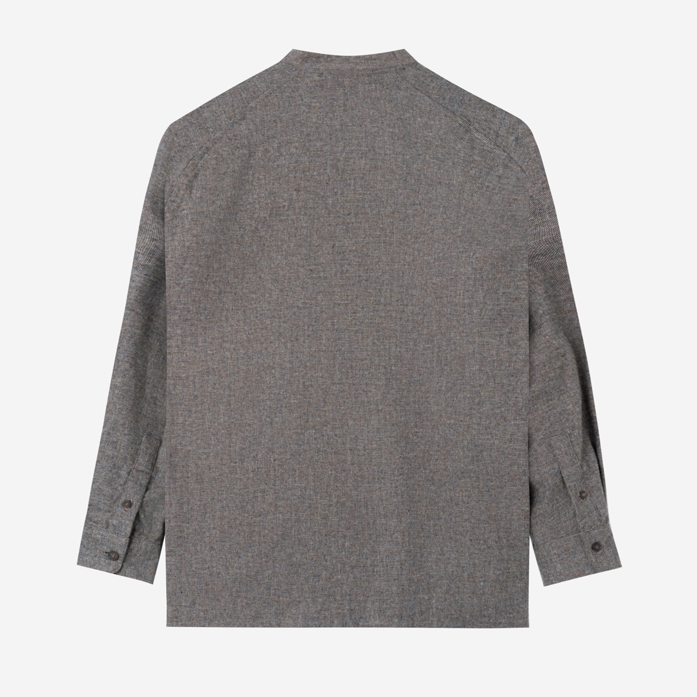 Iyaad Pull-Over Shirt Long Sleeve - Dark Brown