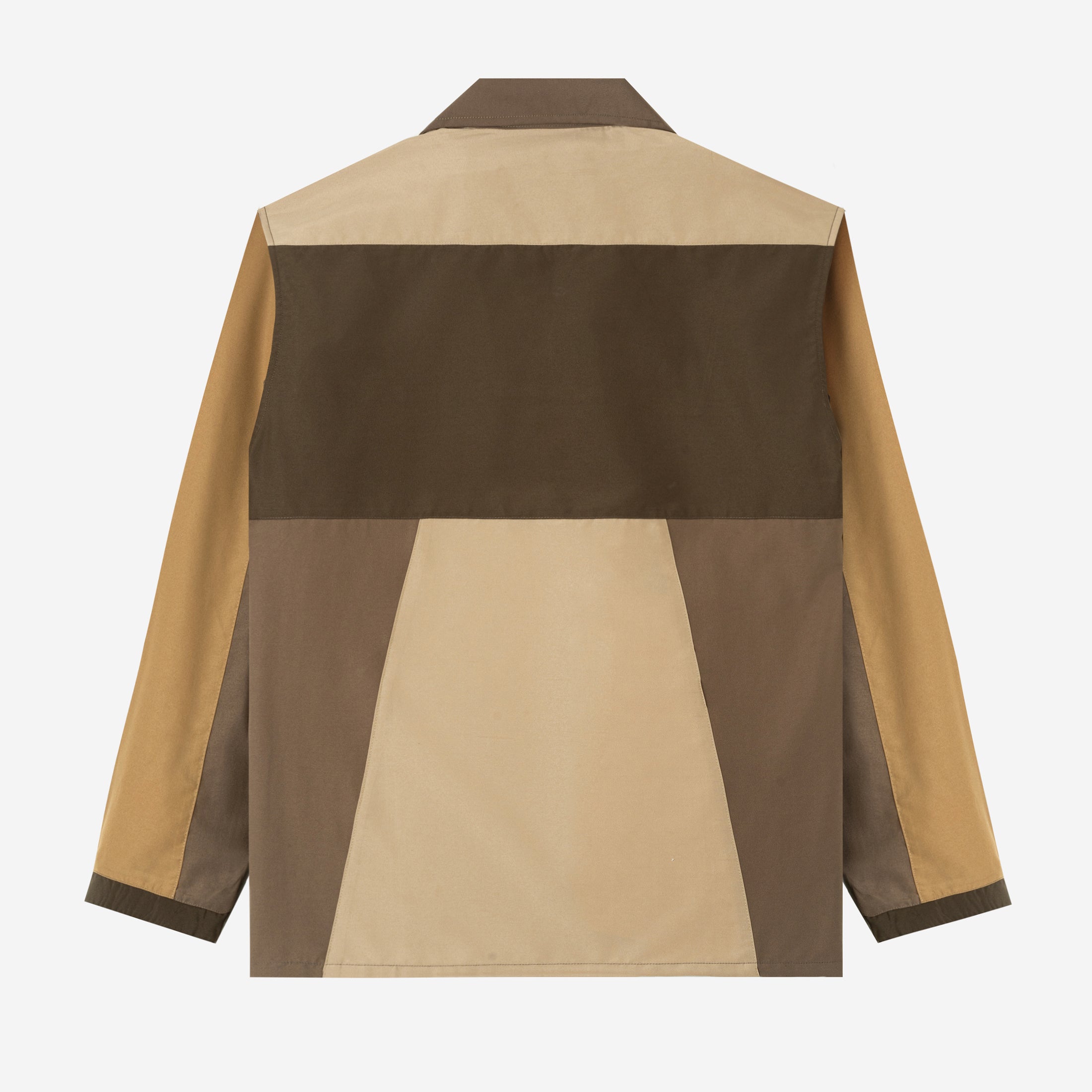 Dhia Patchwork Shirt Long Sleeve - Dark Khaki