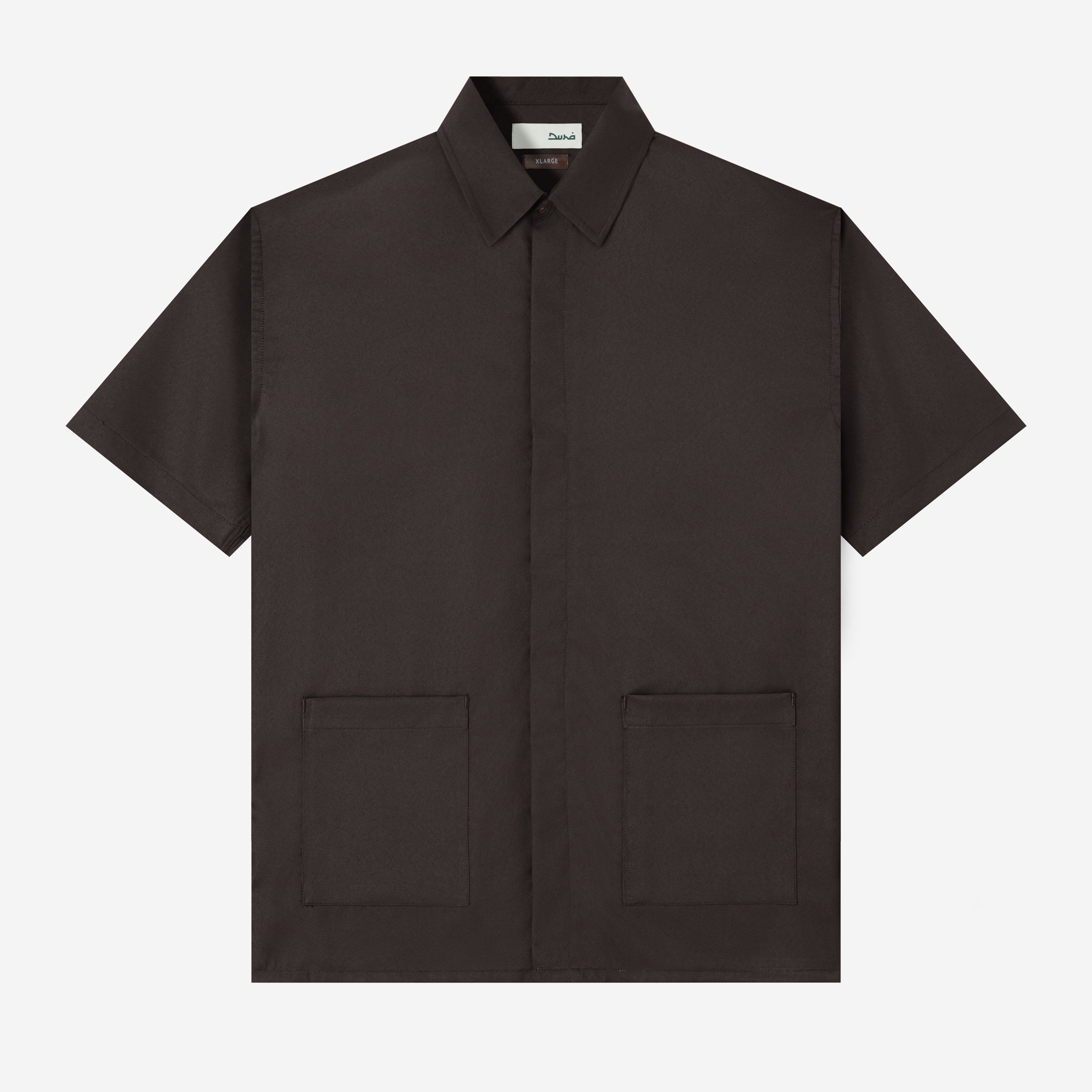 Hamz Shirt Short Sleeve - Dark Brown