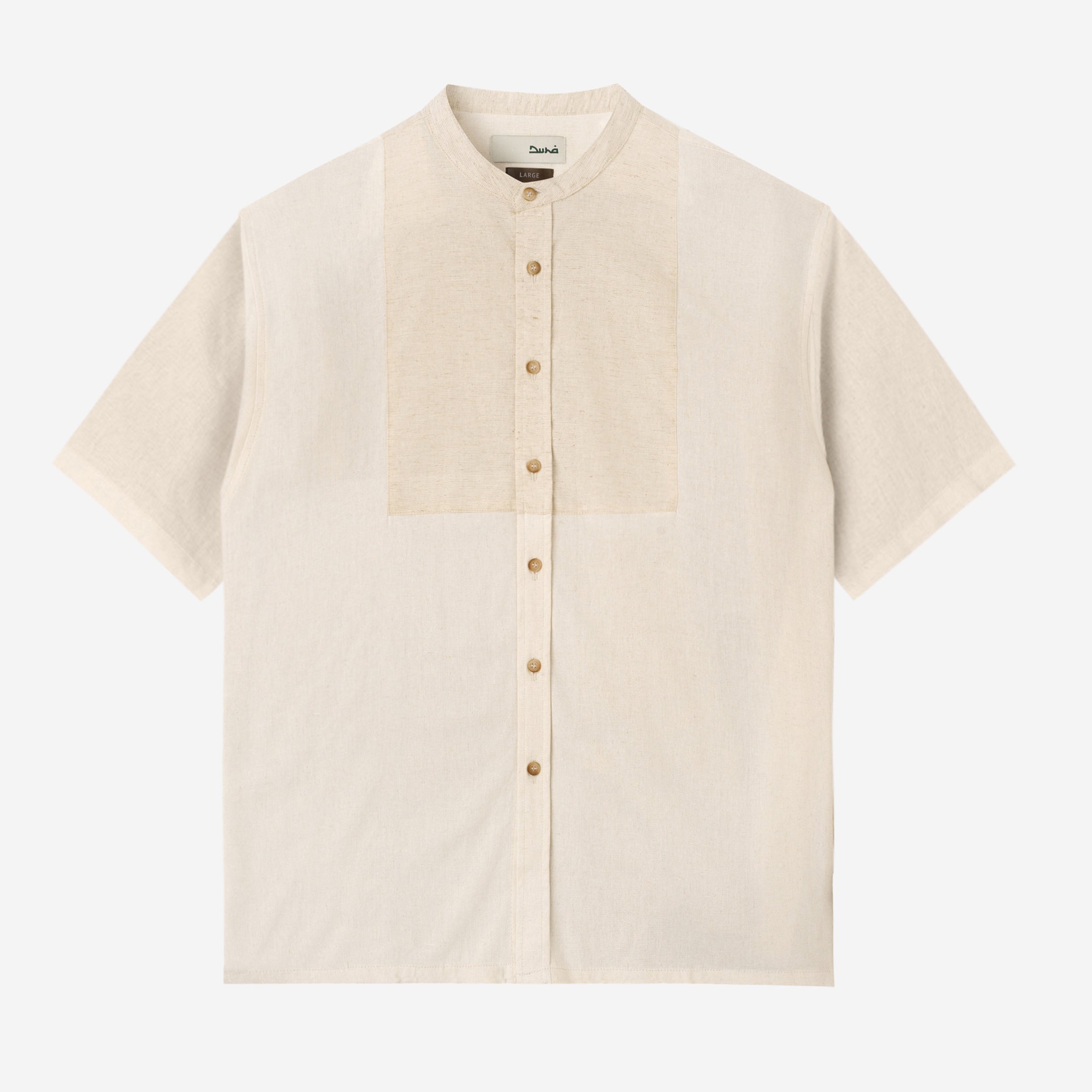 Mazeen Shirt Short Sleeve - Sand White