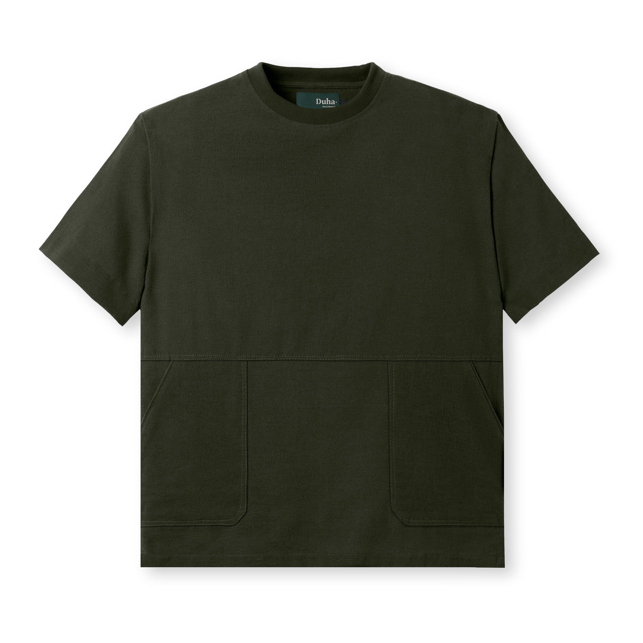 FACTORY SALE - Badr Short Sleeve Pocket T-Shirt - Dark Olive